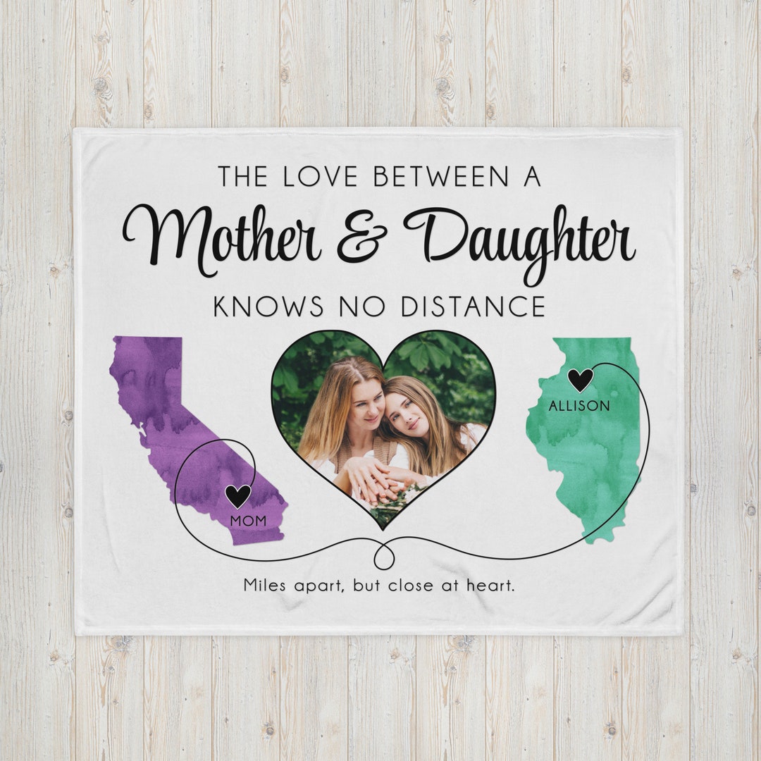 Mother Daughter Blanket Long Distance Throw Blanket Custom Etsy