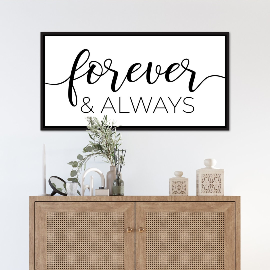 Forever and Always Wall Art, Personalized Love Print, Romantic ...
