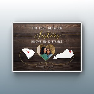 Sisters Moving Away Gift, Long Distance Sister, Personalized Going Away ...