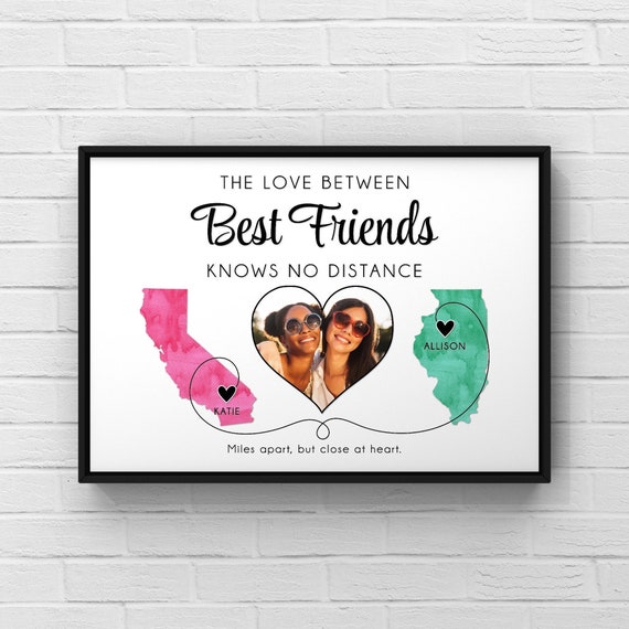 Personalized Best Friend Gifts Long Distance, Best Friends Photo