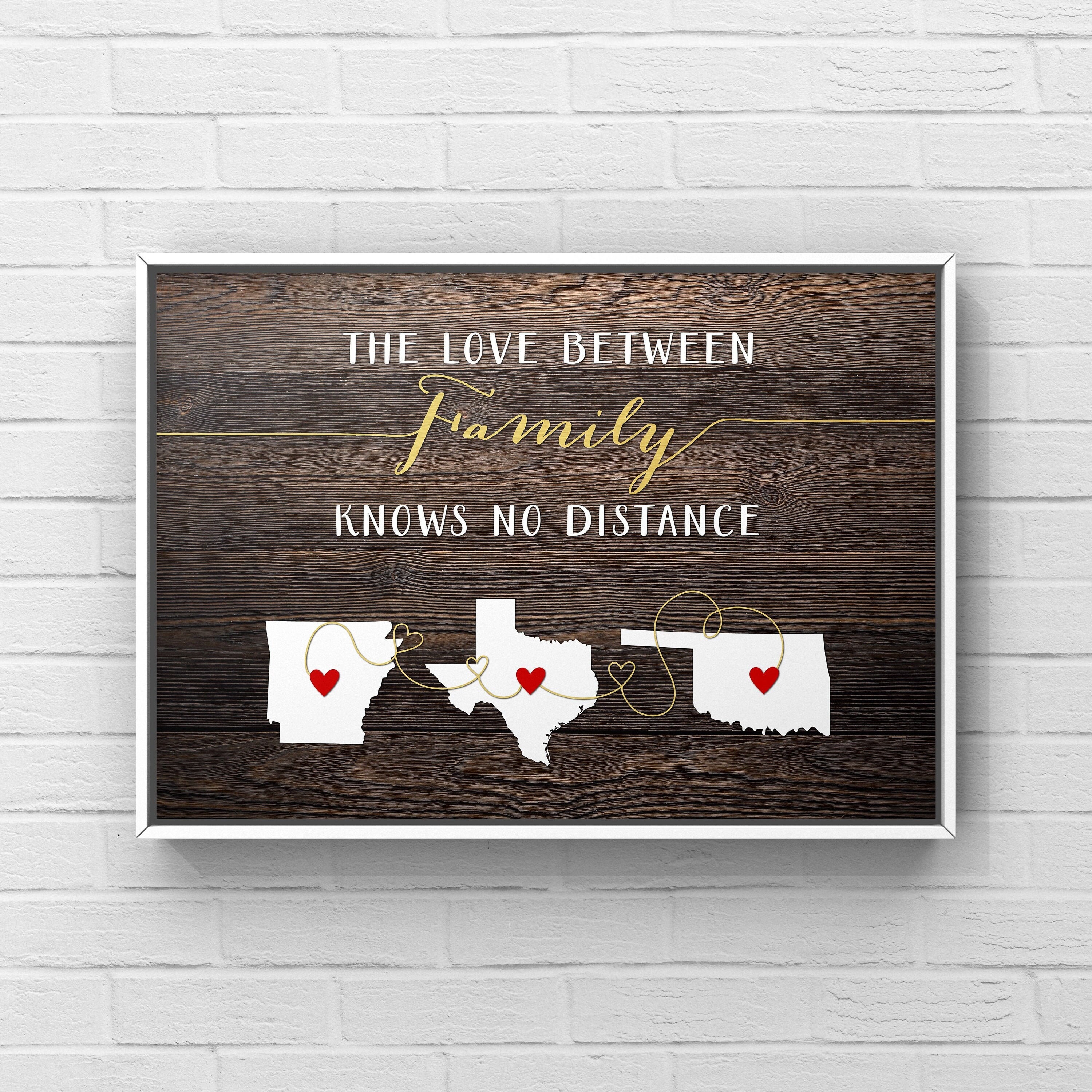 Long Distance Relations, Personalized Gift For Family, Custom Locatio…