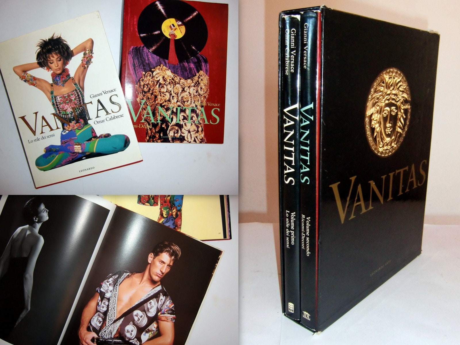 Gianni Versace Vanitas Books. Book 1 and Book 2 With Box.vintage Gianni Versace Vanitas Books. Book 1 and Book 2 With Box.vintage