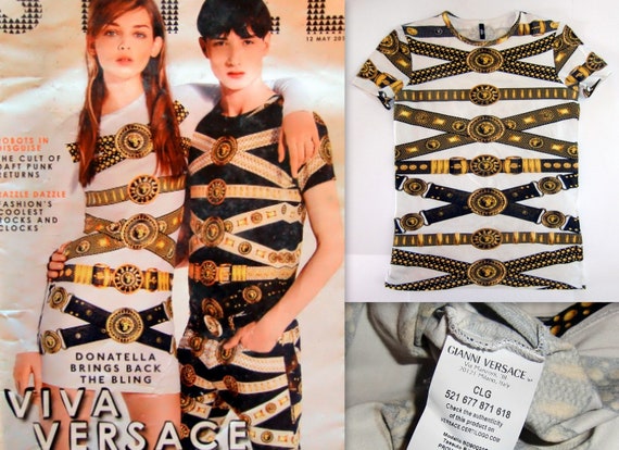 Versace Versus Iconic Belt Print Top. Vintage 201… - image 9