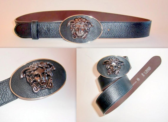 Versace Men's Medusa-Buckle Leather Belt