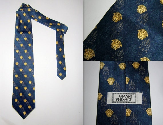 Versace Gold Medusa Tie Pin in Metallic for Men