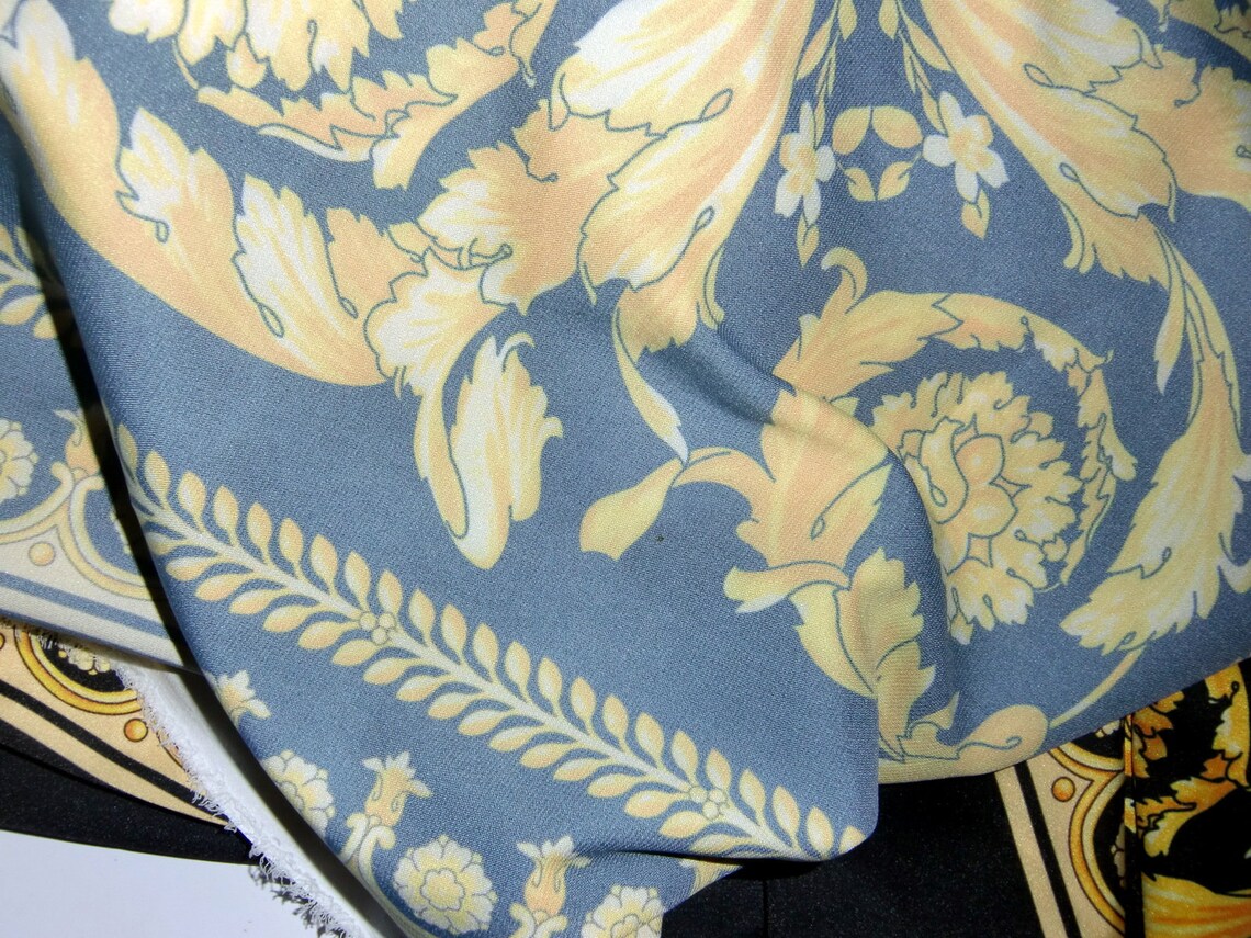 Versace Baroque Print Satin Fabric.2 meters long. Almost 1 and Etsy