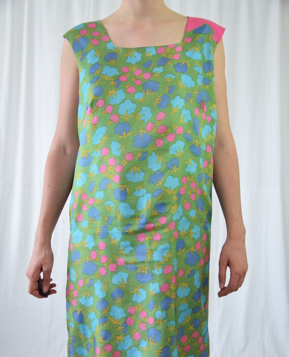 Floral 60s cocktail dress, sleeveless midi dress,… - image 5