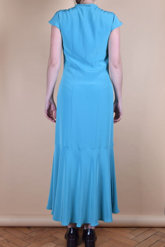 chinese dress ladies Seindeal Cut Out Colorful Turquoise Gradient Elegant Festive Pastel Rainbow Maxi  Dress Baby Blue  SeinDeal