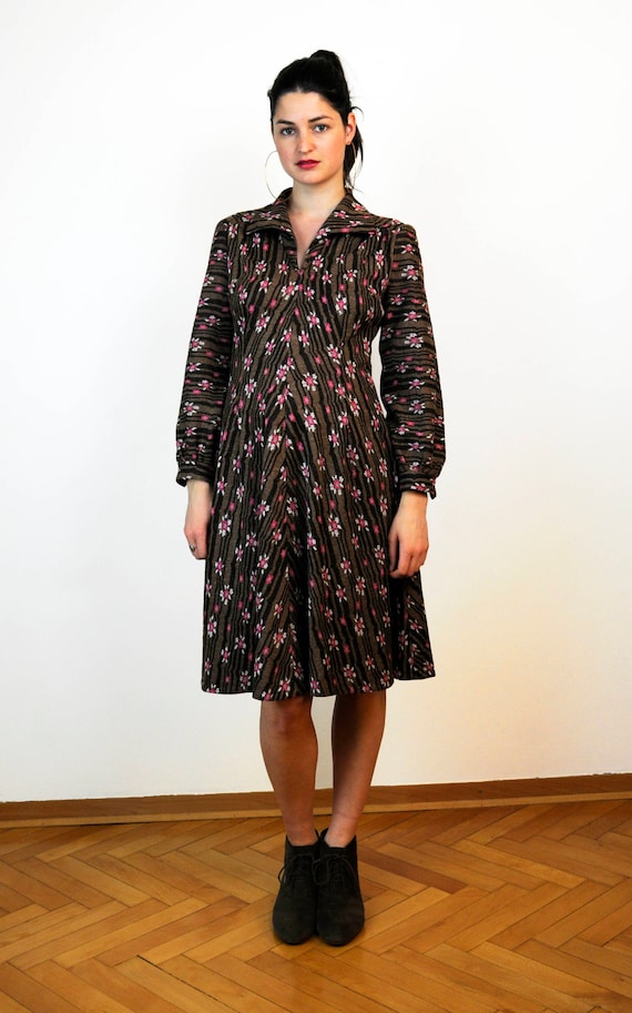 FREE SHIPPING Long wool dress long sleeve dress b… - image 2