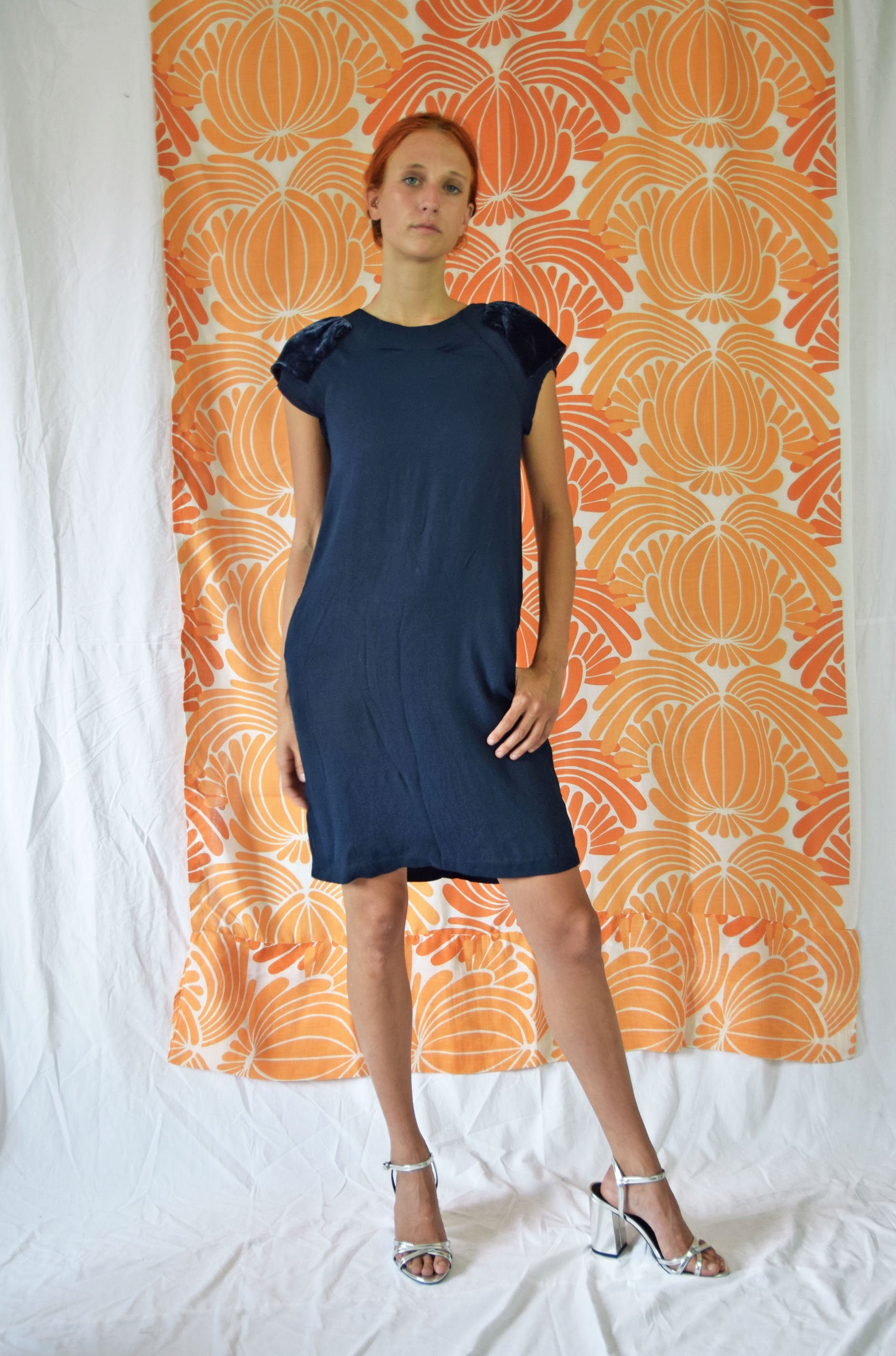 Abito da sera elegante blu, abito di velluto, abito da sera vintage, abiti da sera per le donne, donne abito blu, abiti eleganti per le donne