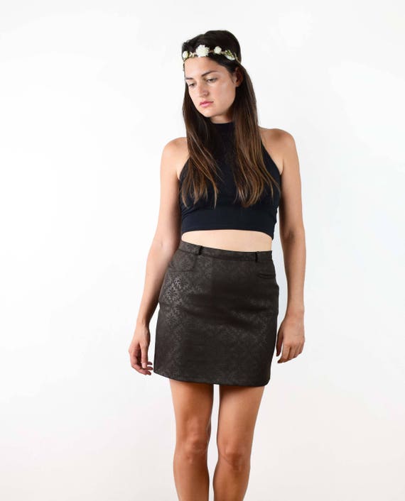 Vintage mini skirt, brown mini skirt, 90s skirt, 90s clothing, A line skirt, handmade skirt, medium size, small size Vintage mini skirt, brown mini skirt, 90s skirt, 90s clothing, A line skirt, handmade skirt, medium size, small size