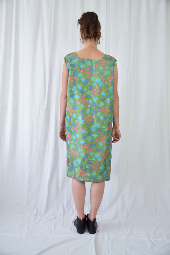 Floral 60s cocktail dress, sleeveless midi dress,… - image 4