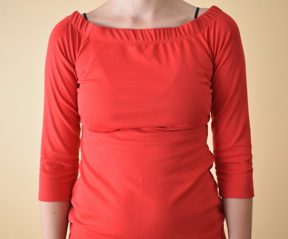 long red fitted dress