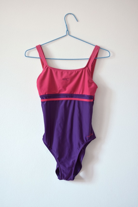 Vintage one piece purple swimsuit, small size