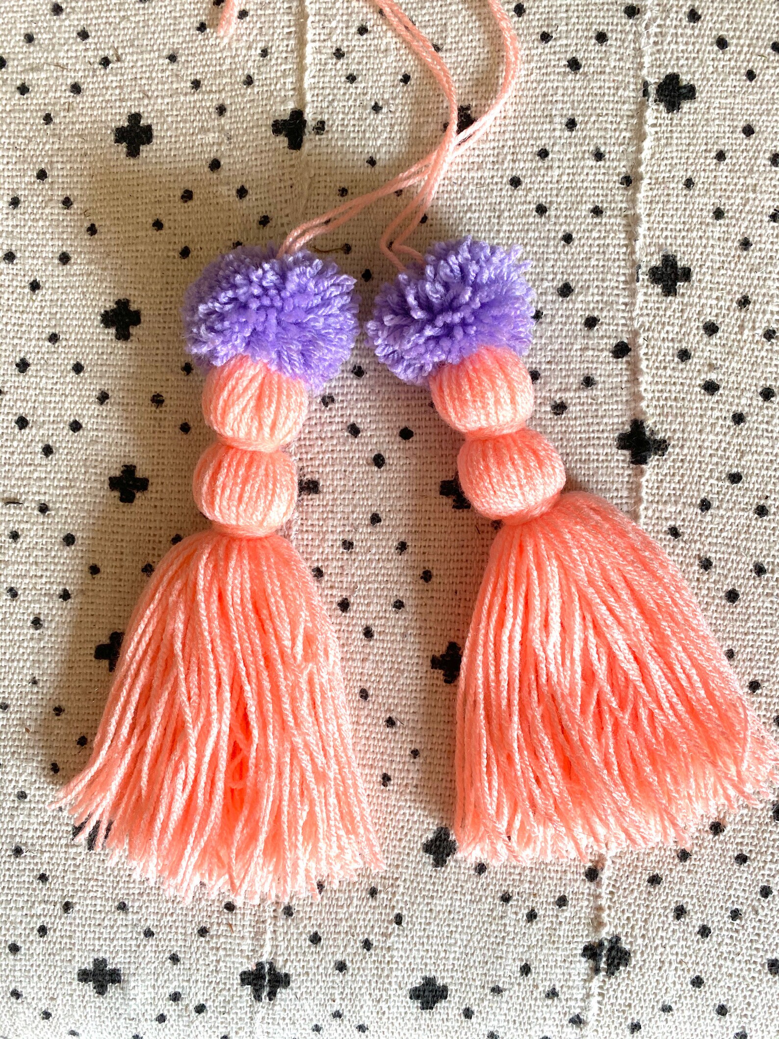 Handlebar Tassels With Pom Poms for Bicycles Bikes Scooters Etsy UK