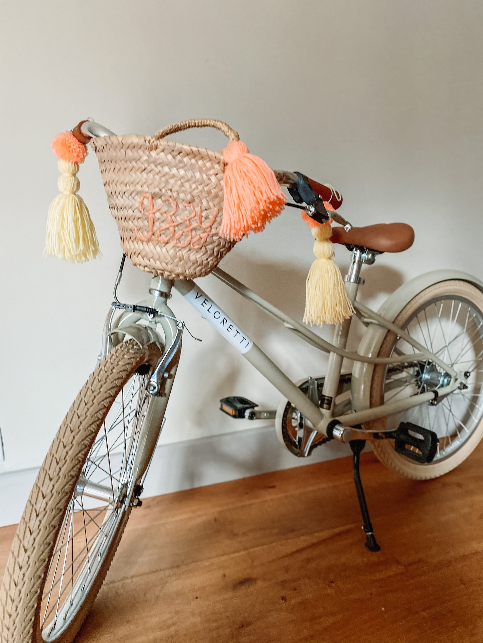 Personalised Children's Bicycle Bike Basket With Leather Etsy UK