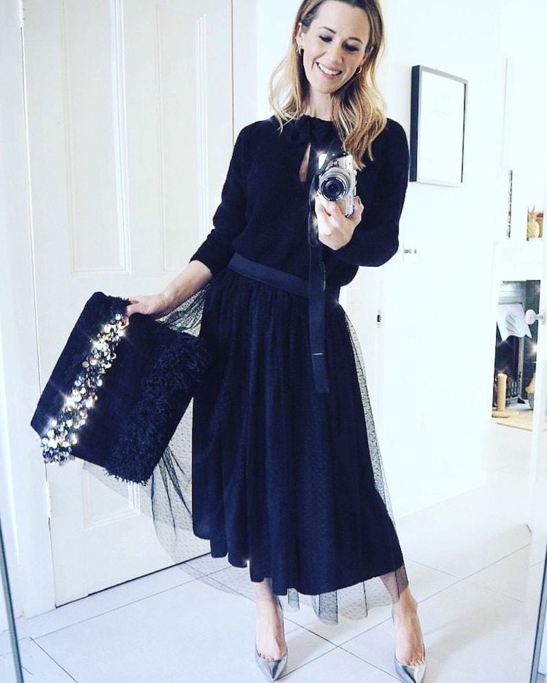 Bolso clutch de manta de boda marroquí handira negro | Etsy