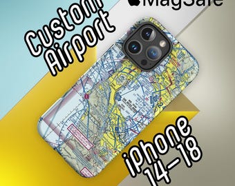 Custom Airport VFR Sectional Chart MagSafe iPhone 14-18 Case