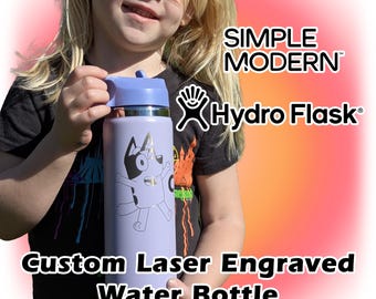 Garrafa de água personalizada gravada a laser: Aço inoxidável com isolamento térmico de 20 oz