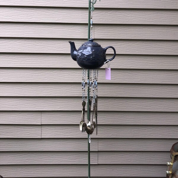 Teapot Wind Chimes Home Crafted glassware, stoneware, fine china or pottery, vintage silverware Delightful #30
