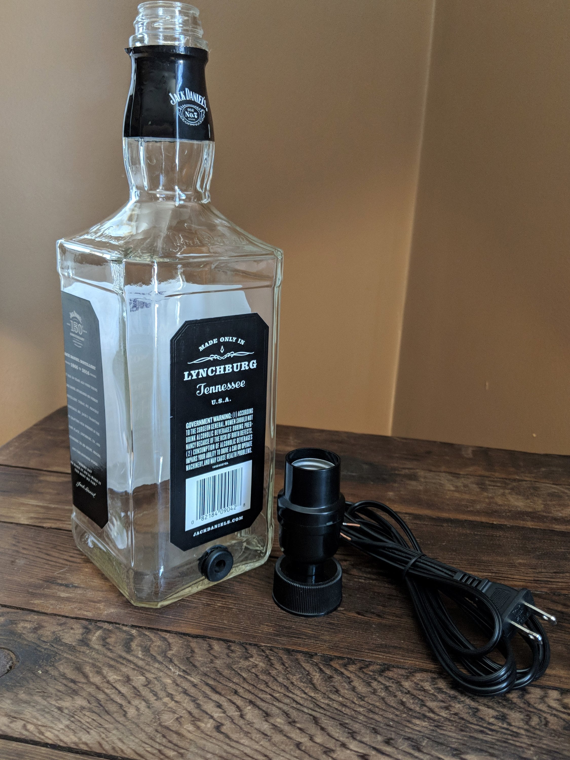 Whiskey Bottle Lamp Kittable Lampdesk Lampbottle Lamp Etsy