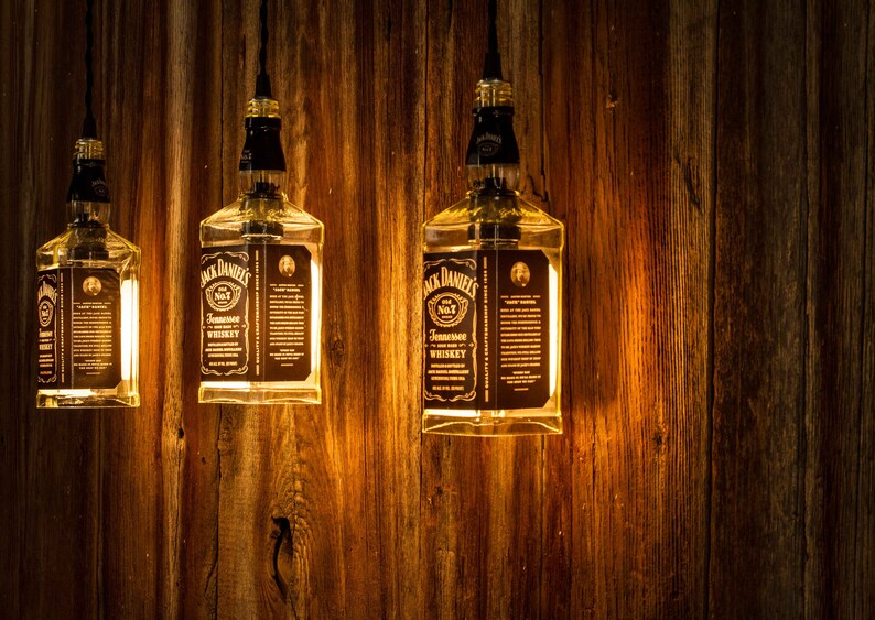 Whiskey Bottle LightIndustrial LightingPendant LightRustic Etsy