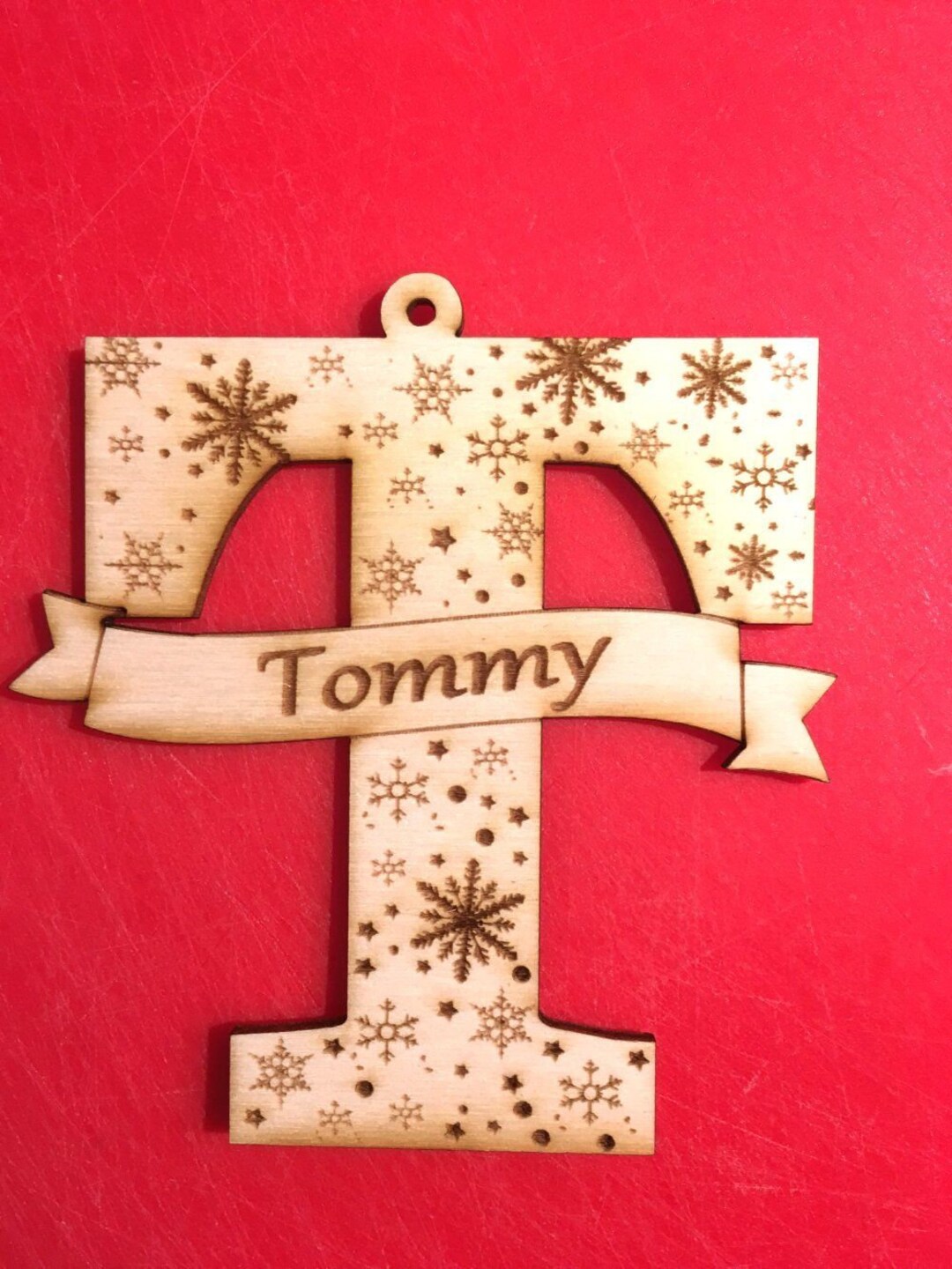 Personalised Laser Cut Letter and Christmas Tree Decoration Etsy