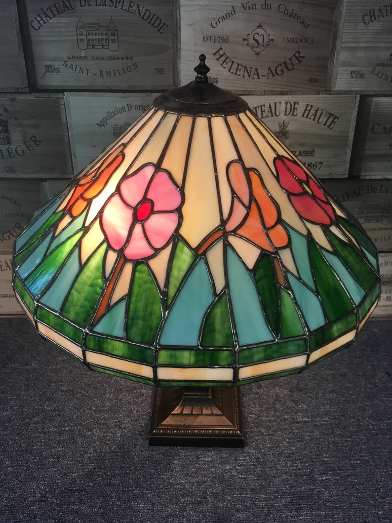 Stained Glass Tiffany Style Lamp Handmade in the U.K. Etsy UK