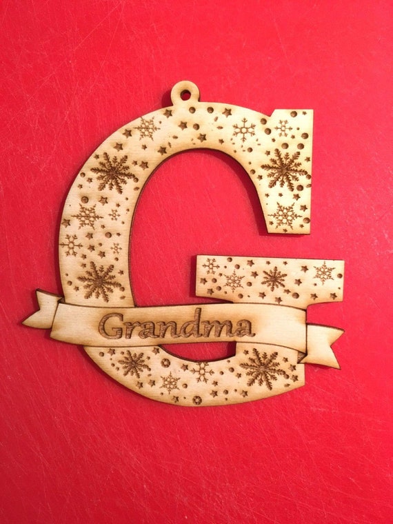 Personalised Laser Cut Letter and Christmas Tree Decoration Etsy