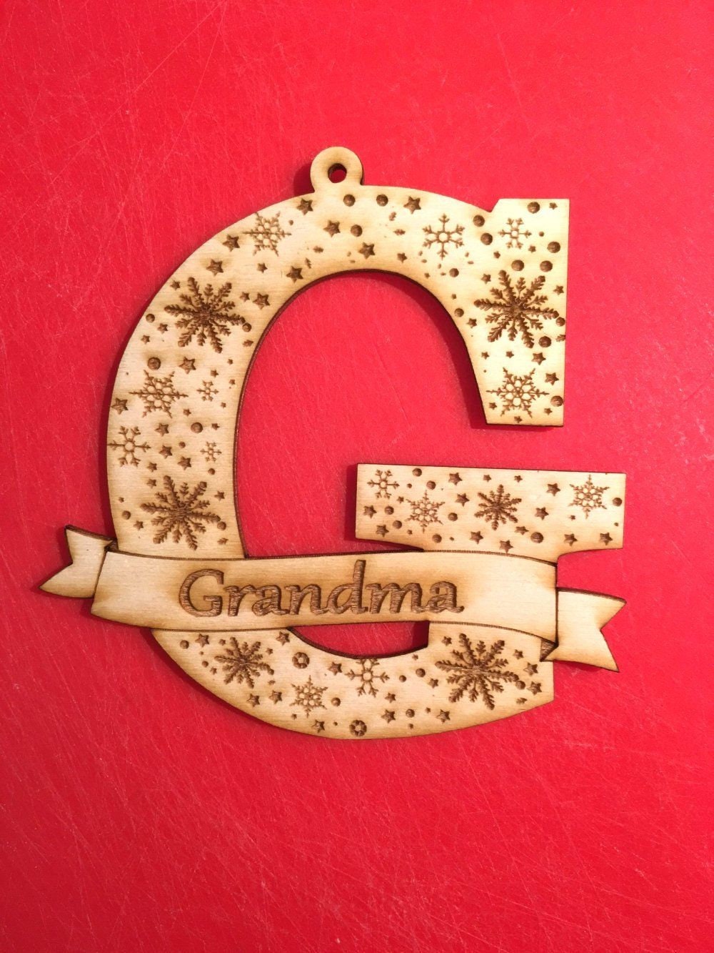 Personalised Laser Cut Letter and Christmas Tree Decoration Etsy