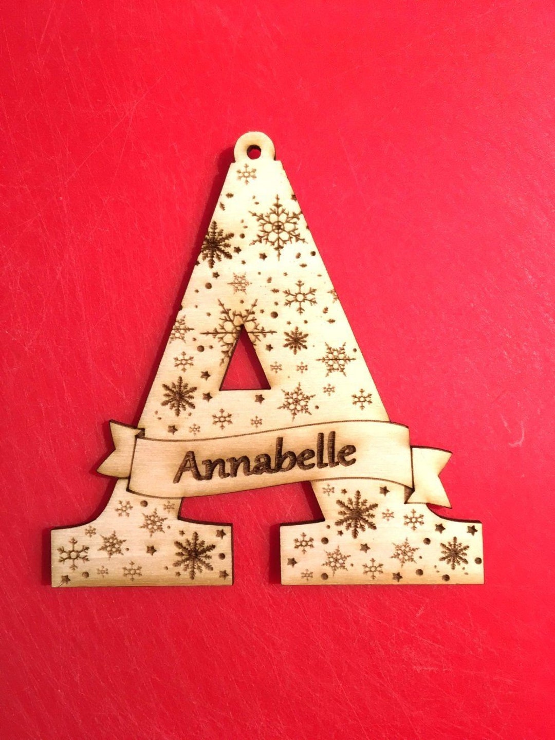 Personalised Laser Cut Letter and Christmas Tree Decoration Etsy