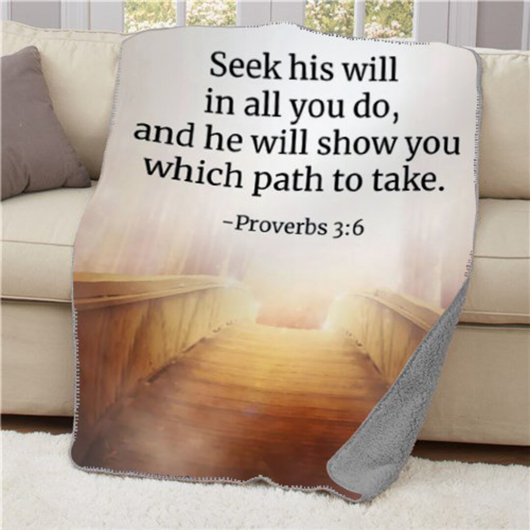 Proverbs Chapter 3 Verse 6 on a Blanket Etsy