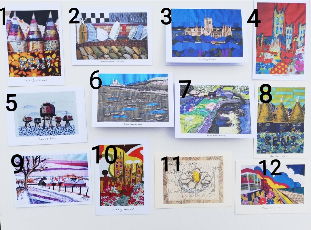 Choose 5 Note Cards of Kent of Canterbury Folkestone Etsy