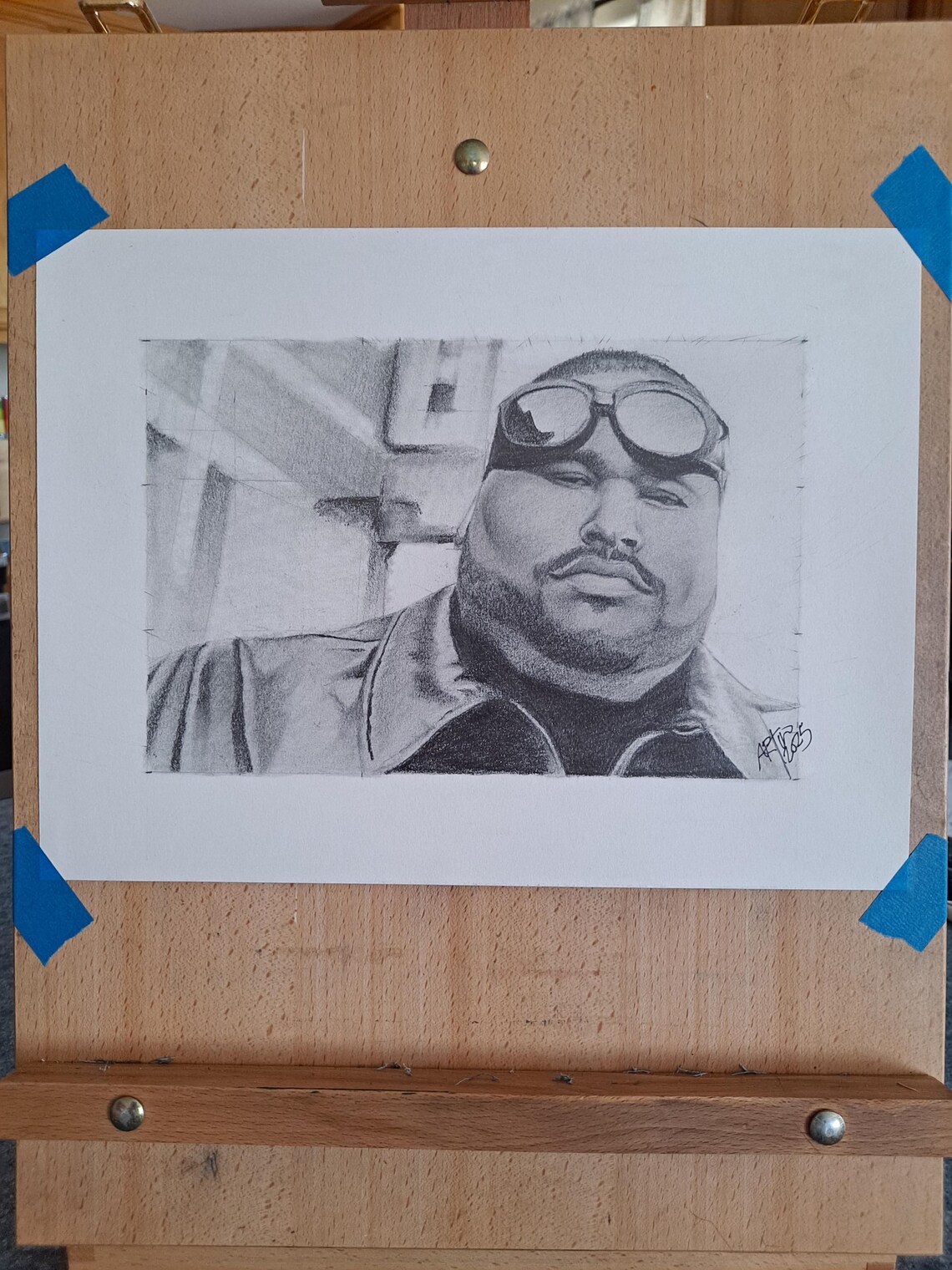Rustage Rapper Drawing Original 9x6/12x9 Inch Pencil Drawing of Iconic Rapper Artist Big Pun ...