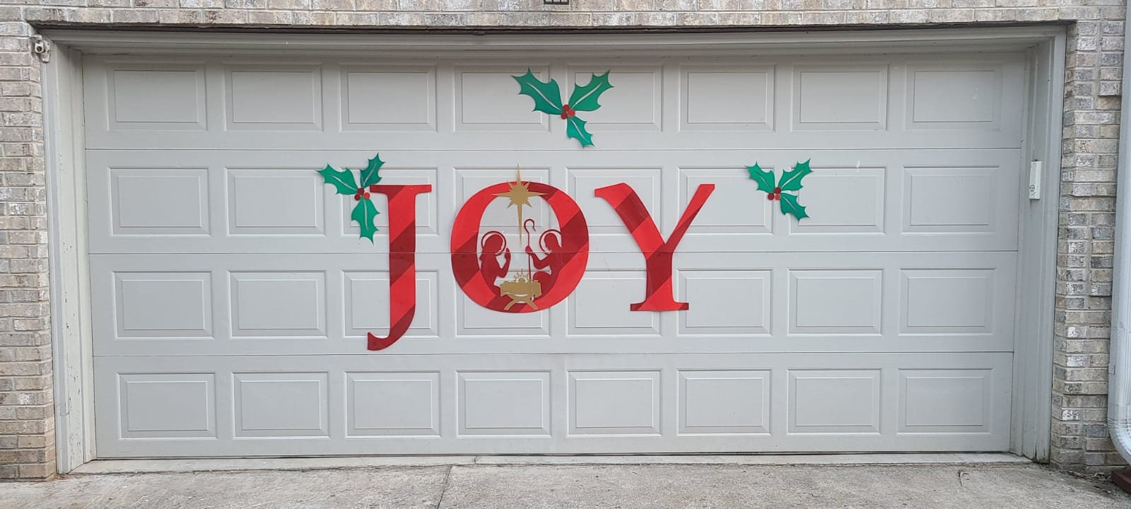 REUSABLE Christmas Garage Door on Lexan, DURABLE Christmas