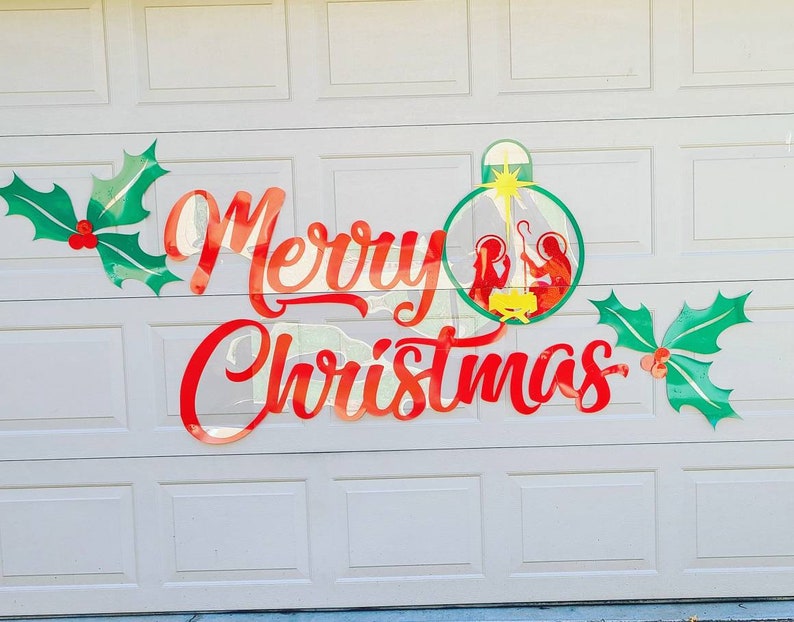 Simple Merry Christmas Garage Door Magnets 