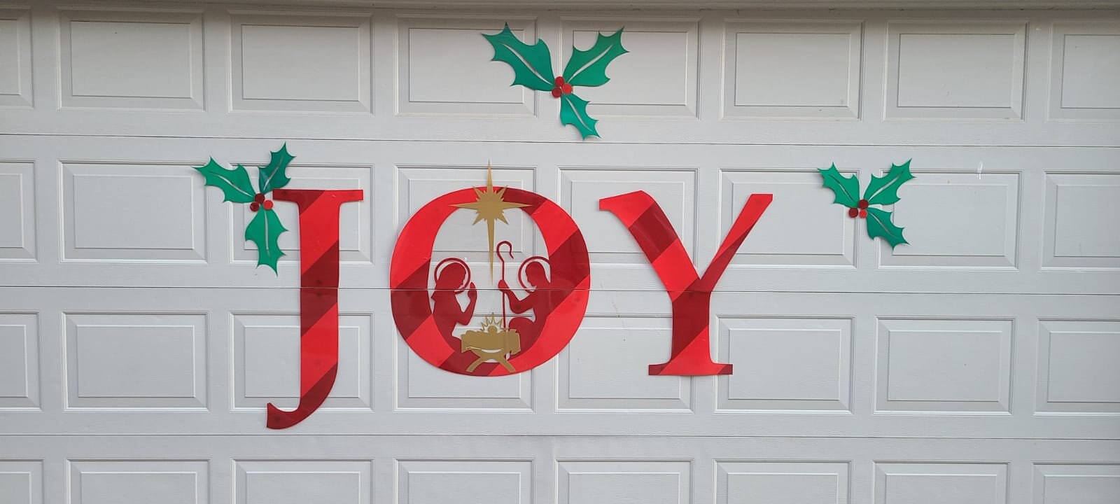 REUSABLE Christmas Garage Door on Lexan, DURABLE Christmas