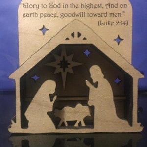 Wooden Nativity Scene