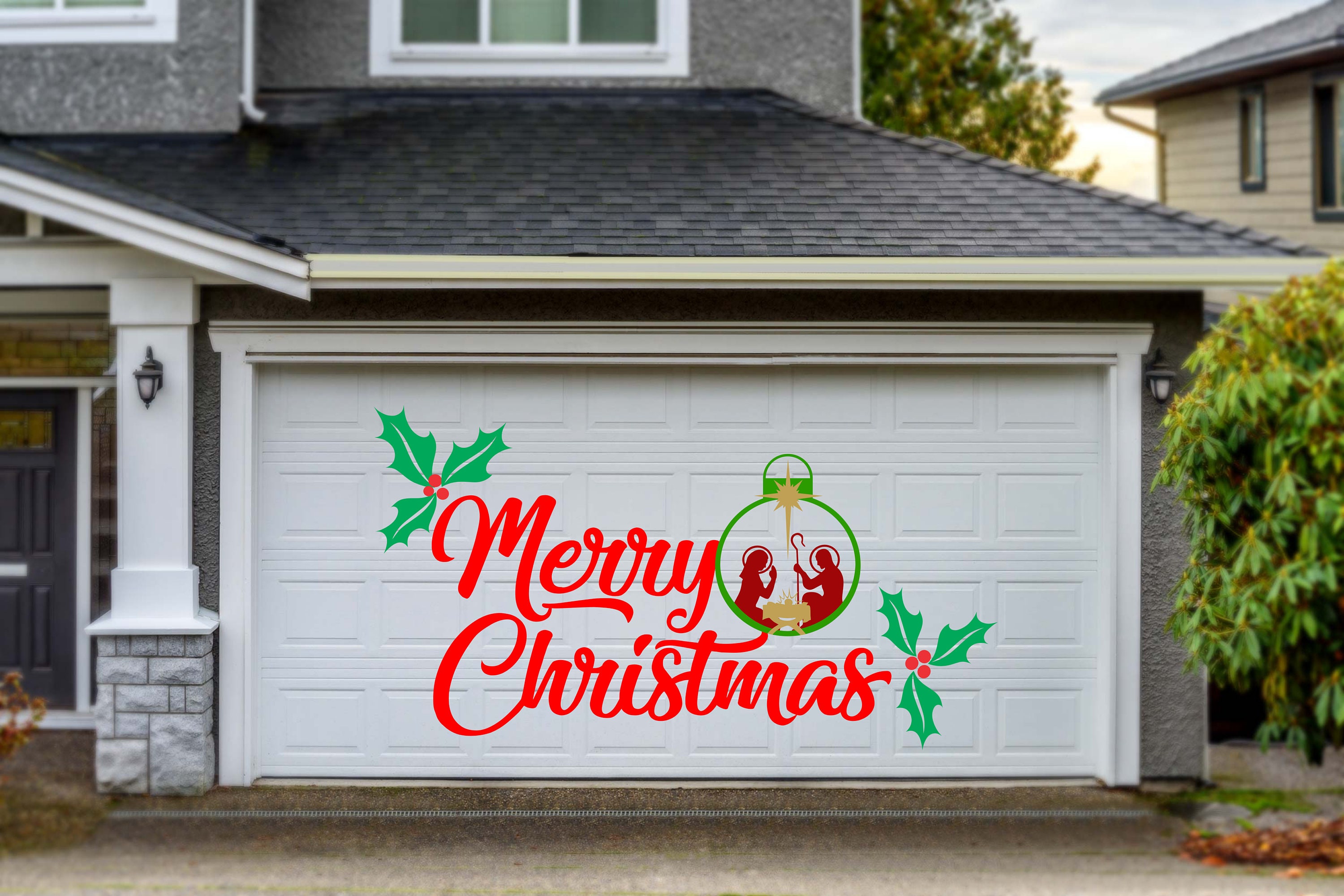 REUSABLE Christmas Garage Door Magnet on Lexan DURABLE  Etsy