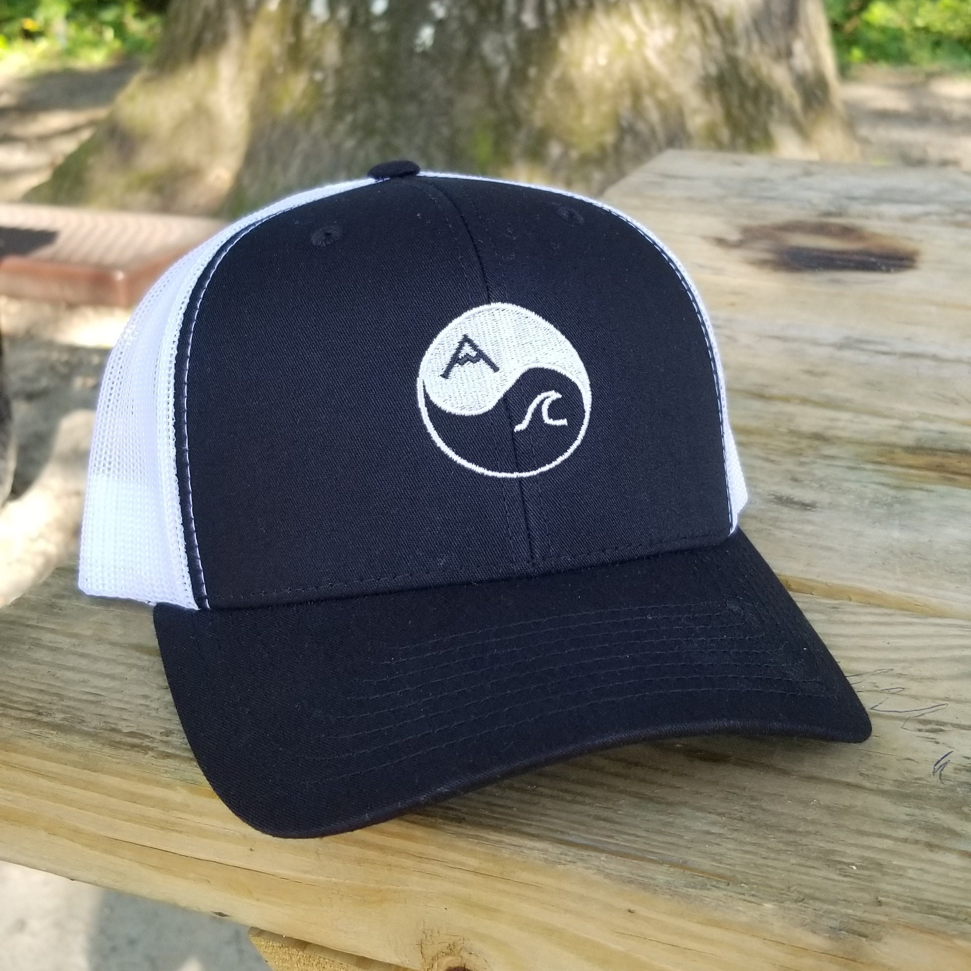 Yin Yang Hat black \u0026 White - Etsy