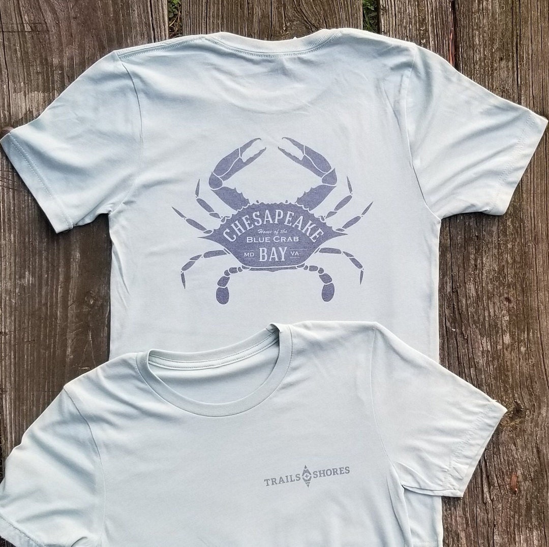 Bay Bound Crab Tee Chesapeake Bay Shirt Blue Crab Graphic T-Shirt Trini Skies