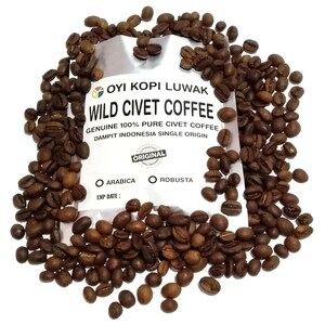 70grams Authentic Arabica Wild Civet Coffee Roasted Beans Pure Indonesia Kopi Luwak image 3