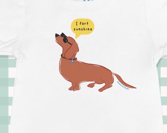 Kinder Dackel Baumwolle Jersey T-Shirt - Dackel Baby Shirt - Dackel Hundeliebhaber Tee