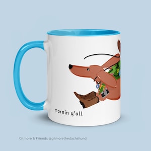 Dachshund Cowboy Mug - Dachshund Texas Mug - Adorable Doxie Mug - Mug for Texas Dog Lover