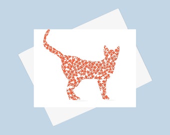 Orange Tabby Cat Card -   Orange Cat Card - Cat Lovers Blank Card -  Veterinarian Card - Card for Cat Lover