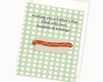 Cute Father's Day Card - Hot Dog Father's Day Card - Father's Day Card Dachshund Lover - Hot Dog Father's Day Card Card