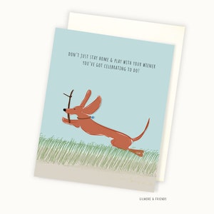 Funny Dachshund Card - Doxie Card Dachshund - Wiener Card - Silly Wiener Card - Celebration Card for a Man - Father's Day Wiener Dog Card