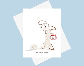 Get Well Soon Dachshund Card - Doxie Card Dachshund