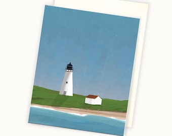 Missing You Card - Lighthouse Card - Sympathy Card - Beach Lovers Card