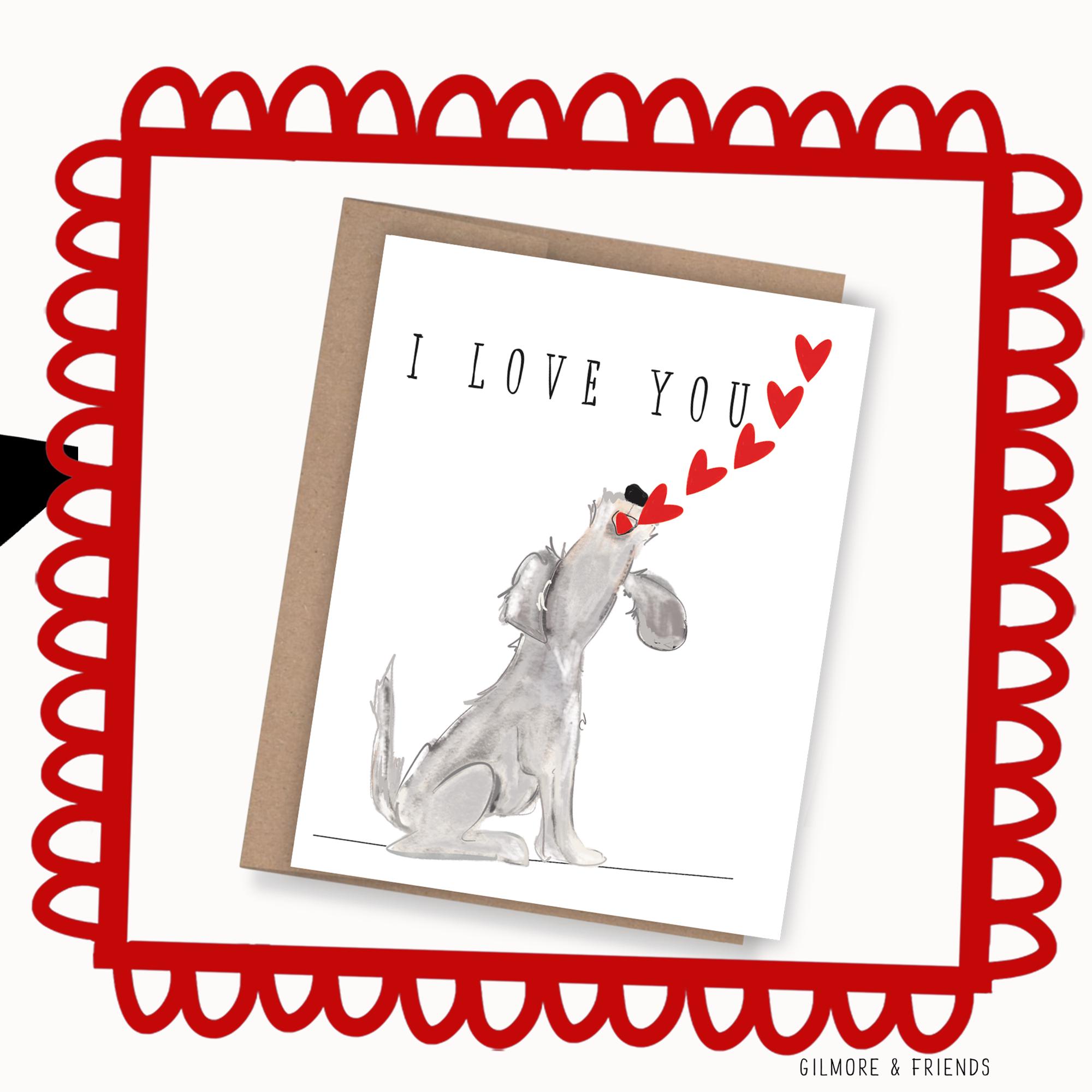I Love You From the Dog Card - Valentine or Friendship - Etsy